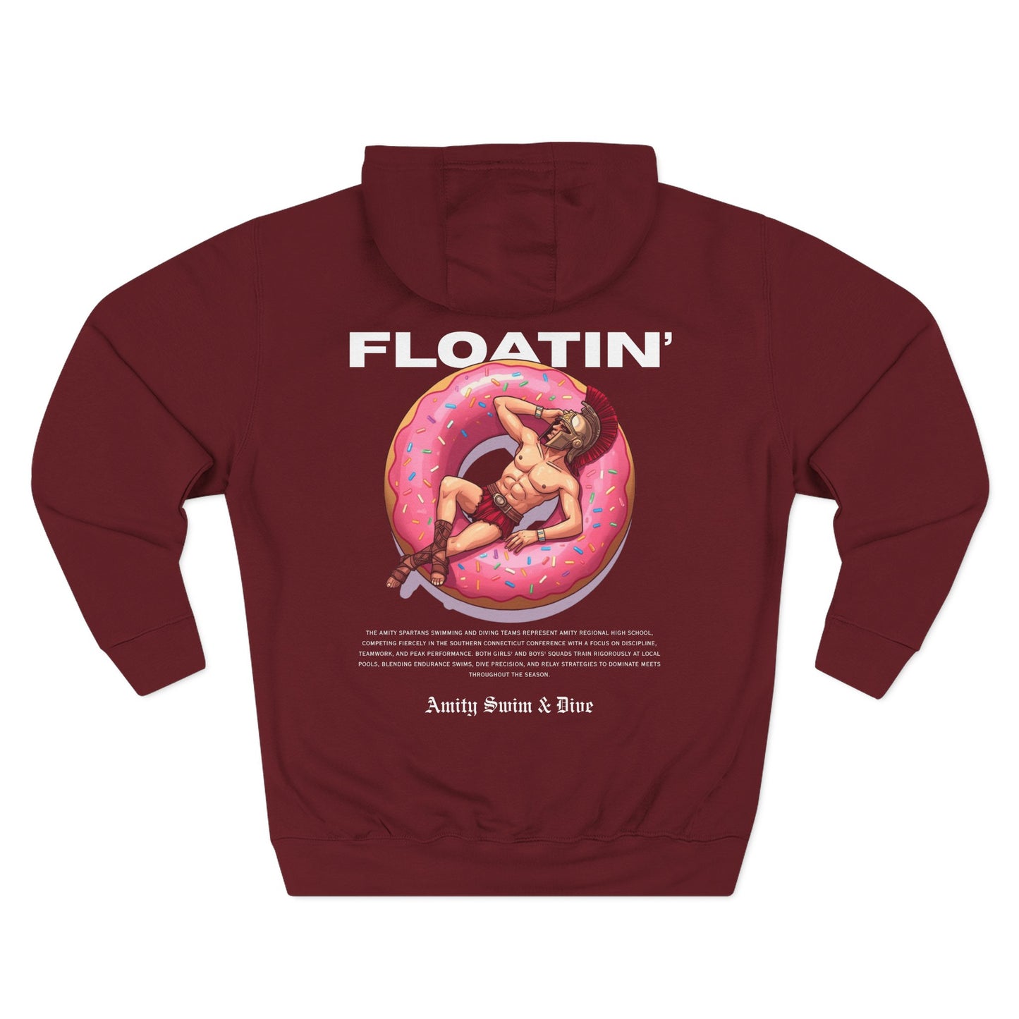 Floatin' Spartan Hoodie — Relaxed Swim & Dive Fleece Pullover