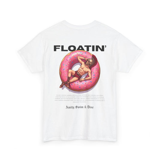 Floatin' Spartan Donut Pool Tee — Swim & Dive Graphic T-Shirt