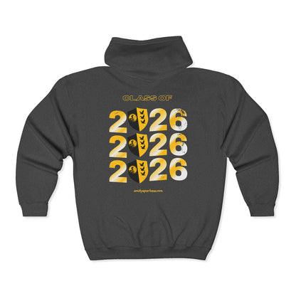Class of 2026 Zip Hoodie — Graduation 2026 Senior Full-Zip Sweatshirt