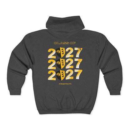 Class of 2027 Zip Hoodie — Graduation 2027 Senior Full-Zip Sweatshirt