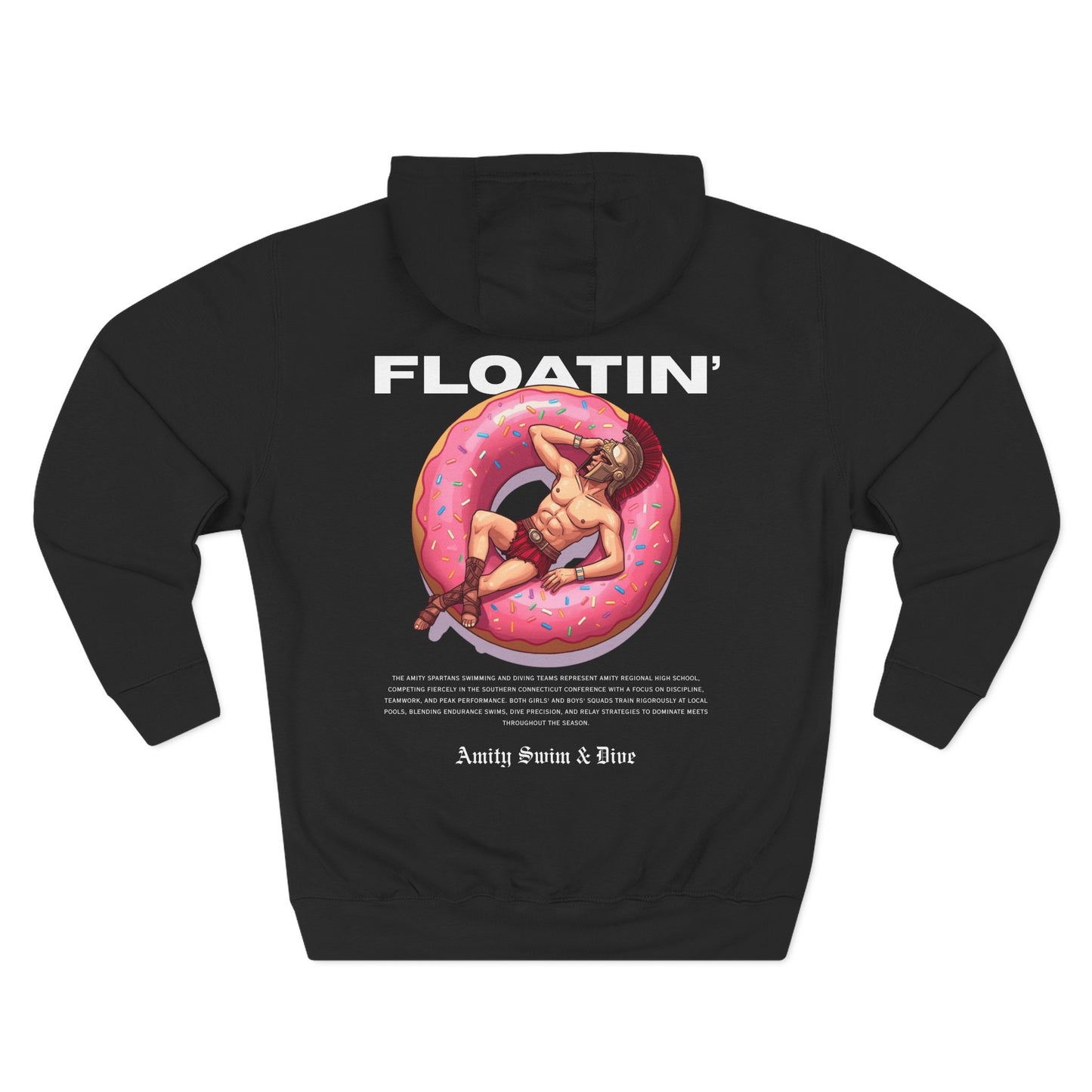 Floatin' Spartan Hoodie — Relaxed Swim & Dive Fleece Pullover