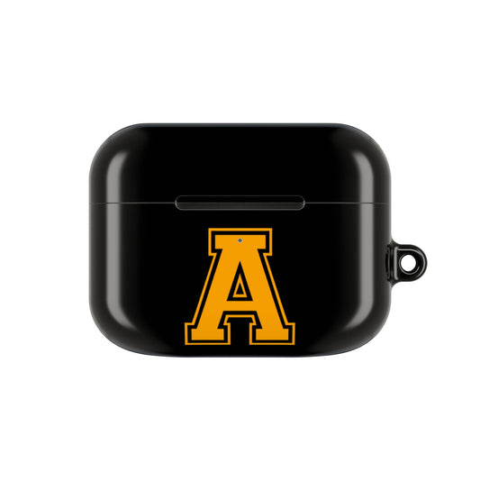 AirPod Case — Black Gloss Protective Amity Case with Gold Varsity "A"