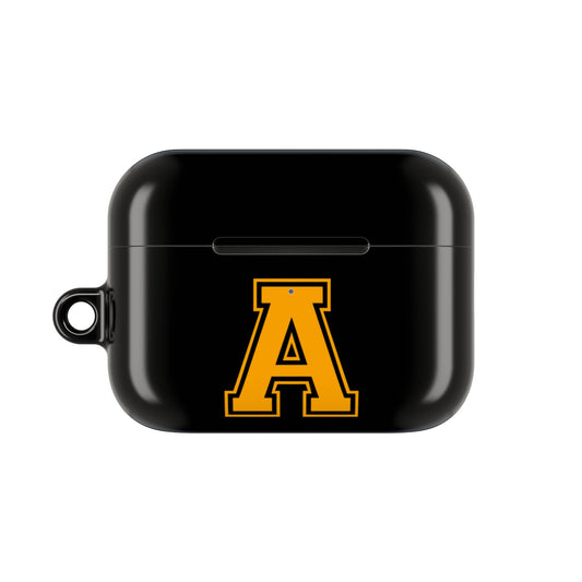 AirPod Case — Black Gloss Protective Amity Case with Gold Varsity "A"
