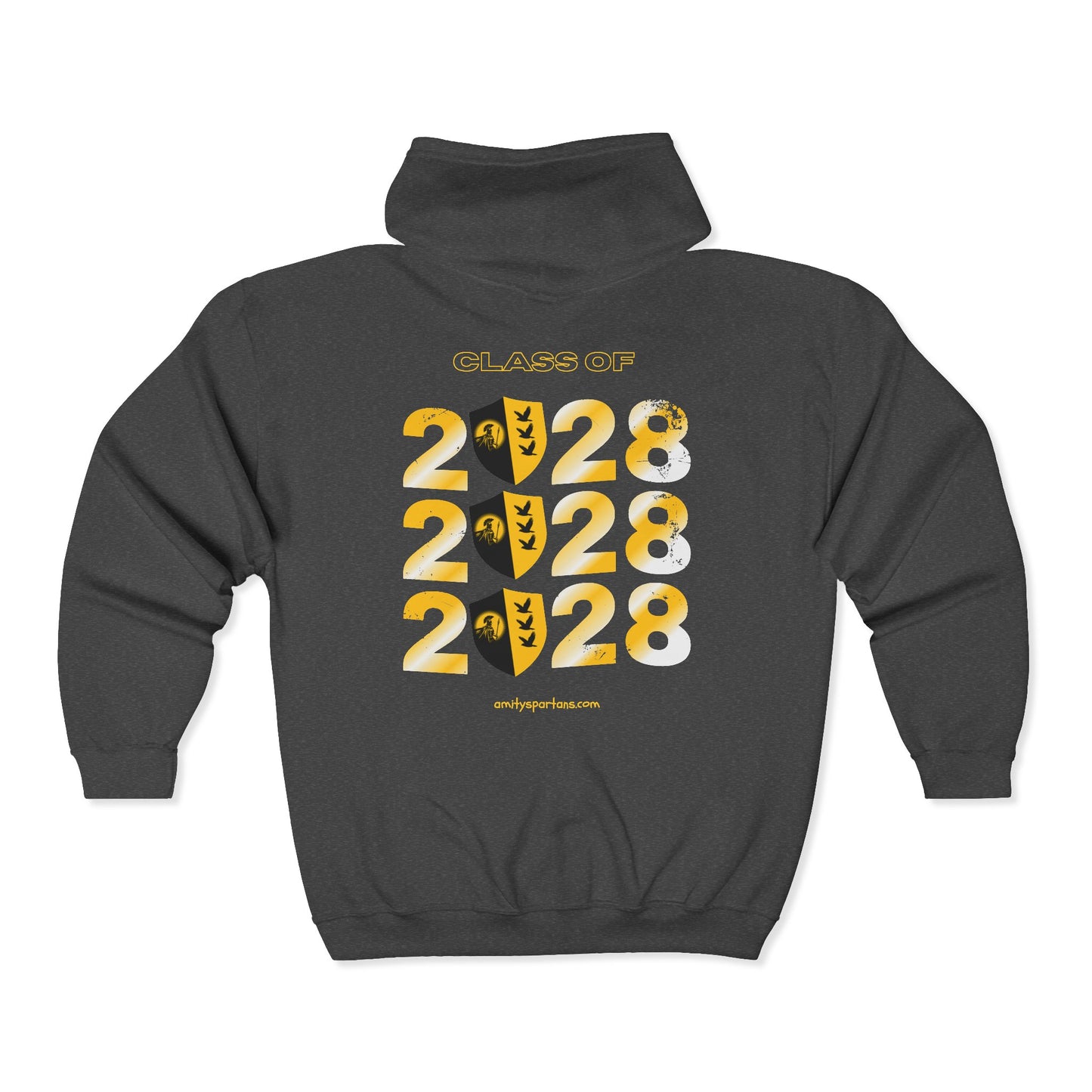 Class of 2028 Zip Hoodie — Graduation 2028 Senior Full-Zip Sweatshirt